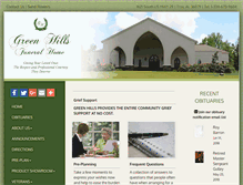 Tablet Screenshot of greenhillsfuneralhome.net